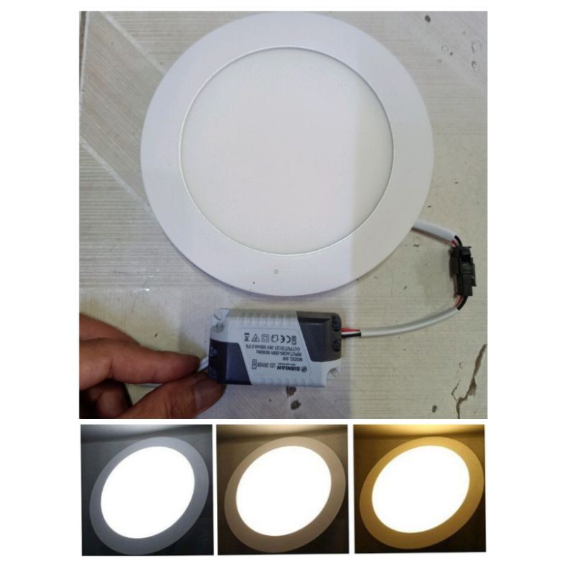 Đèn Led Panel Downlight Âm Trần 3 chế độ màu 12w Phi 150mm