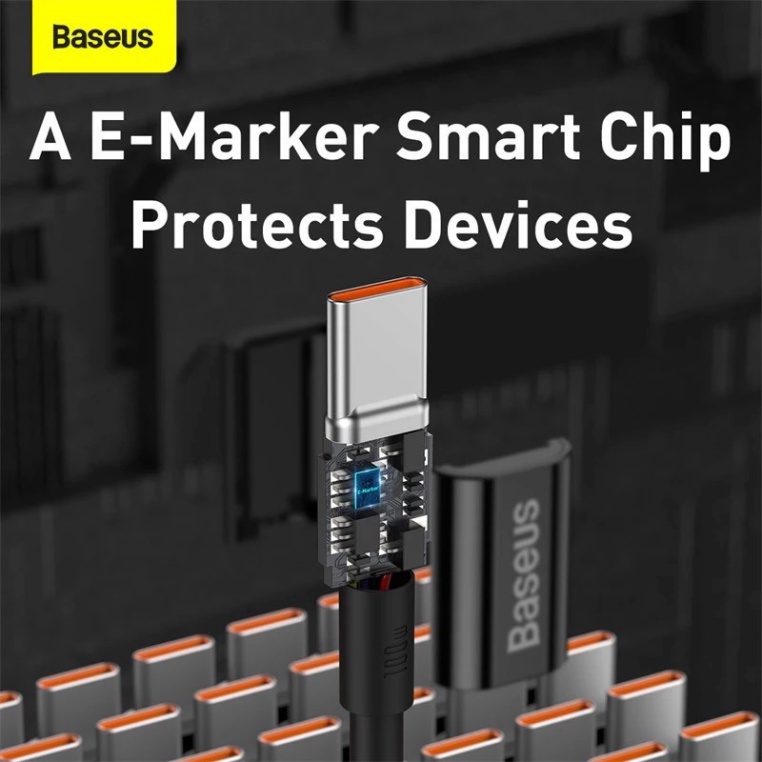 Cáp Sạc Nhanh Baseus Chuẩn 4.0 USB C Sang USB Type C 100W Cho MacBook Pro iPad Samsung Xiaomi mi 10