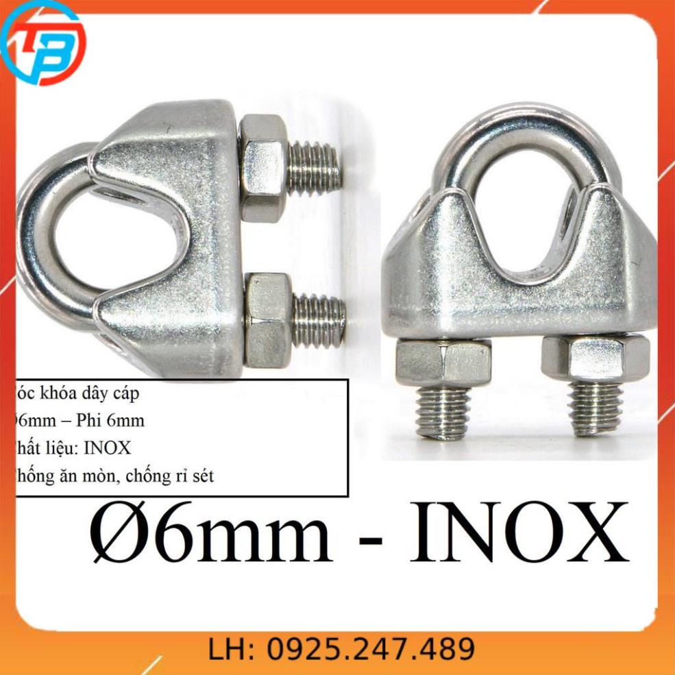 Cóc khóa cáp Phi [ 6mm ] INOX CÁP THÉP Thái Bình VinàN