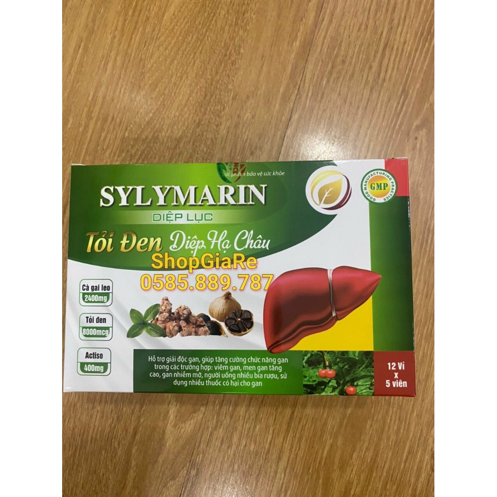 Sylymarin Diệp lục tỏi đen diệp hạ châu bổ gan, mát gan, giải độc, hạ men gan, tăng cường chức năng gan silymarin