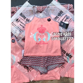 Bộ ngủ bé gái vương miện cam