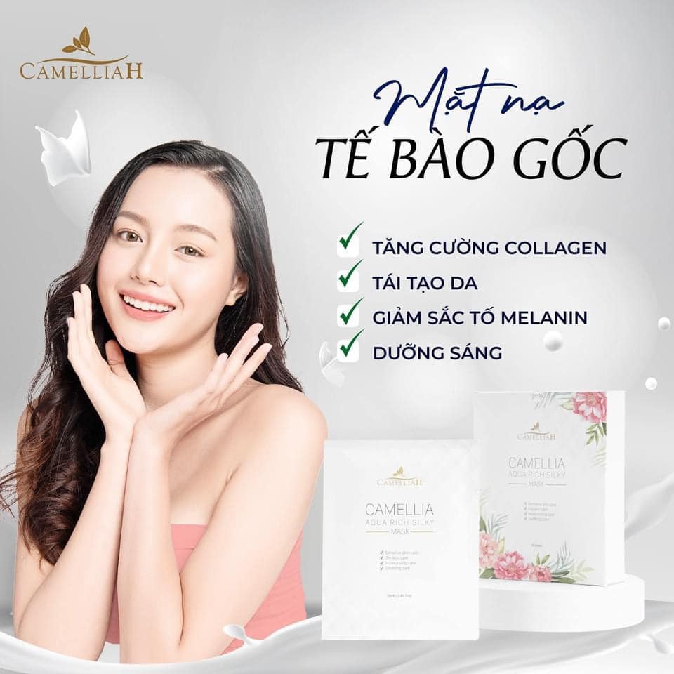 💦Mặt nạ dưỡng ẩm cho da chiết xuất từ xơ dừa tế bào gốc AQUA RICH SILKY CAMELLIAH