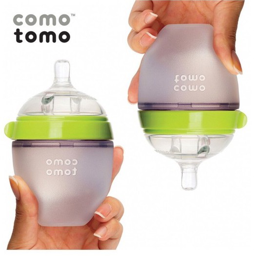 Bình sữa silicone Comotomo 150ml - Xanh