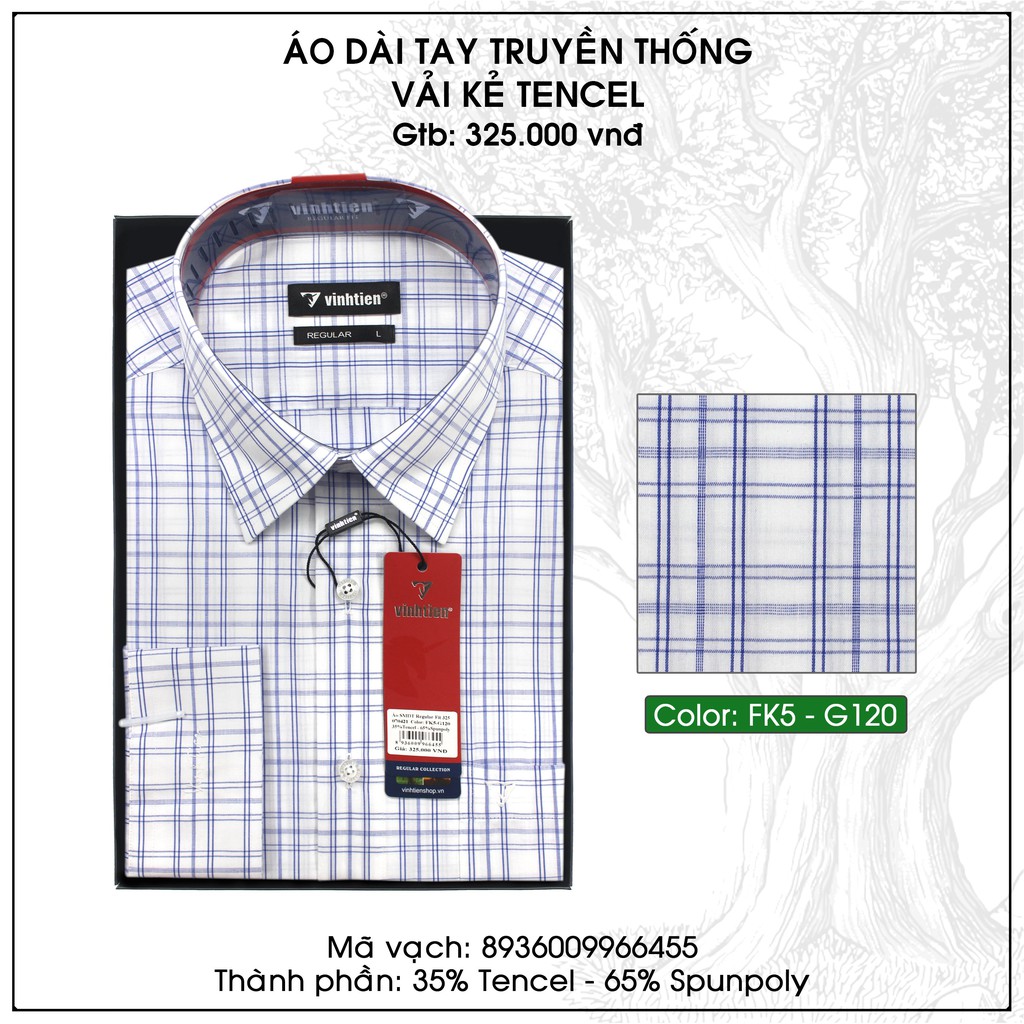 Áo Sơ Mi Dài Tay Sọc Caro Vĩnh Tiến Classic 325 | BigBuy360 - bigbuy360.vn