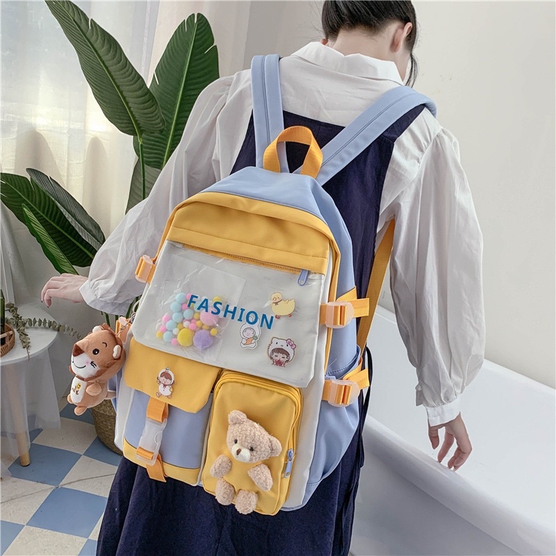 Balo nữ đi học thời trang Ulzzang Hàn Quốc, cặp sách đẹp hàng cao cấp dễ thương