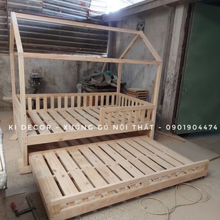- giường tầng kéo hình ngôi nhà cho bé