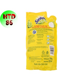 Nước rửa chén sunlight chanh túi 750g