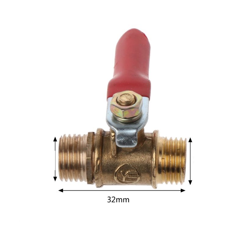 Van bi G 1/4 ren ngoài 12.7mm bằng đồng - Tay gạt khóa van ống nước