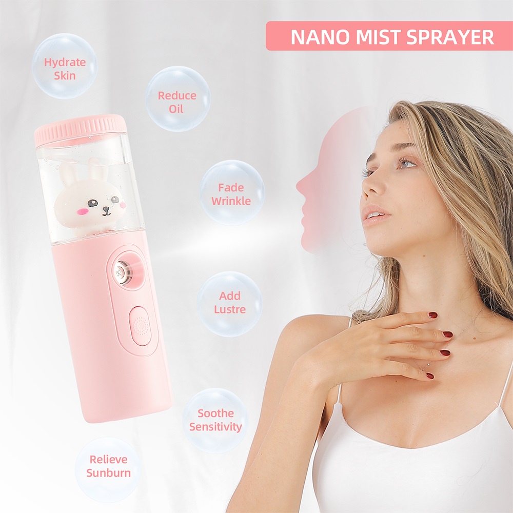 Máy phun sương nano FOREVERLILY tạo độ ẩm cho da mặt và cơ thể kết nối USB tiện dụng