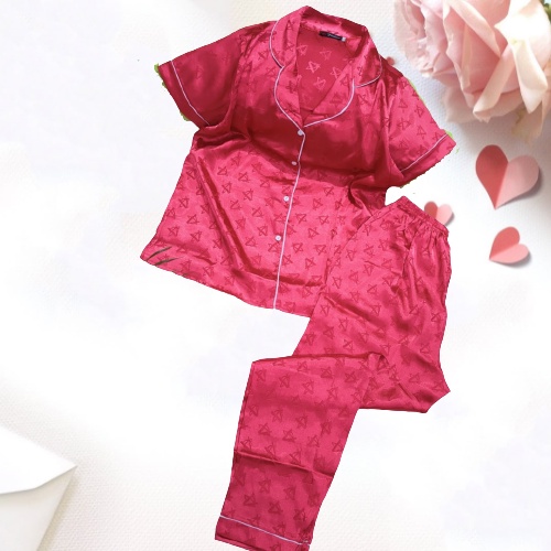 Đồ ngủ Đồ Bộ Pijama Lụa Gấm Tay Ngắn-Quần Dài Cao Cấp [ẢNH THẬT+VIDEO