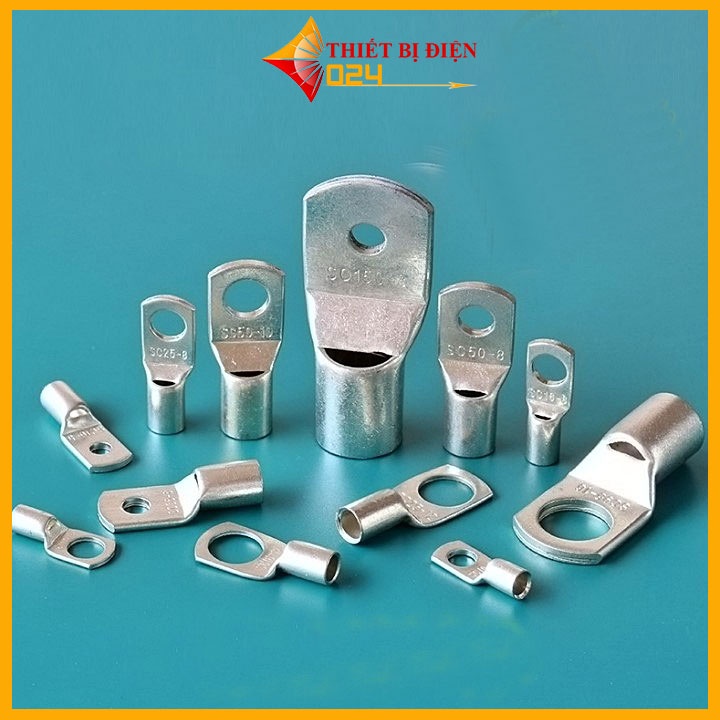[5cái] Đầu cos dây điện bít SC 50-8-10, đầu cốt đồng , cosse (cót) nối bình acquy, dây hàn