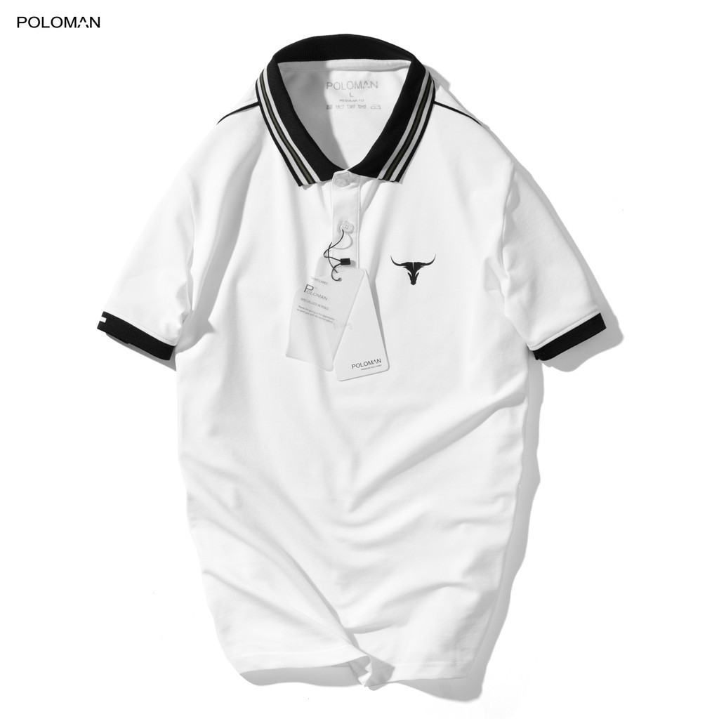Áo thun Polo nam BUFO in họa tiết, vải cá sấu Cotton xuất xịn,chuẩn form - POLOMAN . ༷ . hè