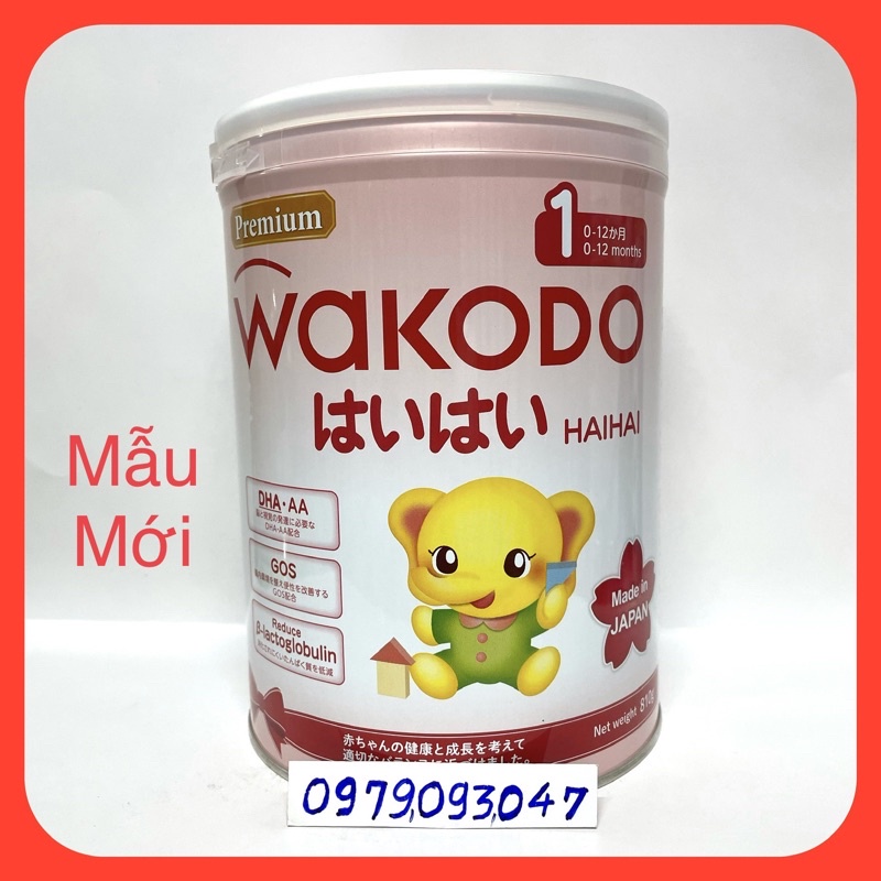 Sữa Wakodo 1 (nhập khẩu) 810g date: 02/2023