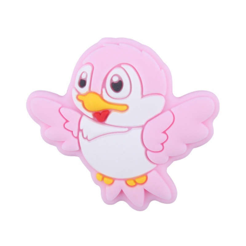 Set 3 Đồ Chơi Xỏ Hạt Silicon Hình Chú Chim Hoạt Hình Gặm Nướu Cho Bé Sơ Sinh