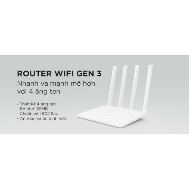 Bộ phát wifi Xiaomi gen 3 Gabit 1200Mbs (mới 90-95% có loại up sẵn ROM pavanda) | BigBuy360 - bigbuy360.vn