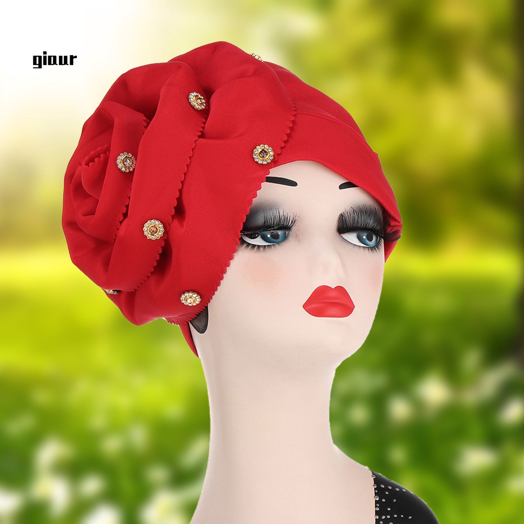 Mũ turban trùm đầu co giãn có thể gấp gọn cho nữ