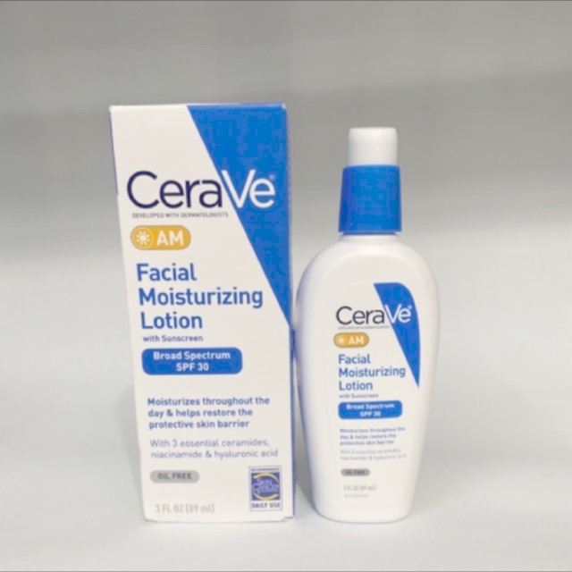 Sữa dưỡng ẩm chống nắng Cerave Facial Moisturizing Lotion spf30 ban ngày 60ml, 89ml Hàng Mỹ