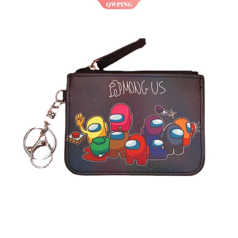 Ví Đựng Thẻ/Tiền Xu/Thẻ Có Móc Khóa In Hình Mực Chơi Game Cho Bé Trai Và Bé Gái