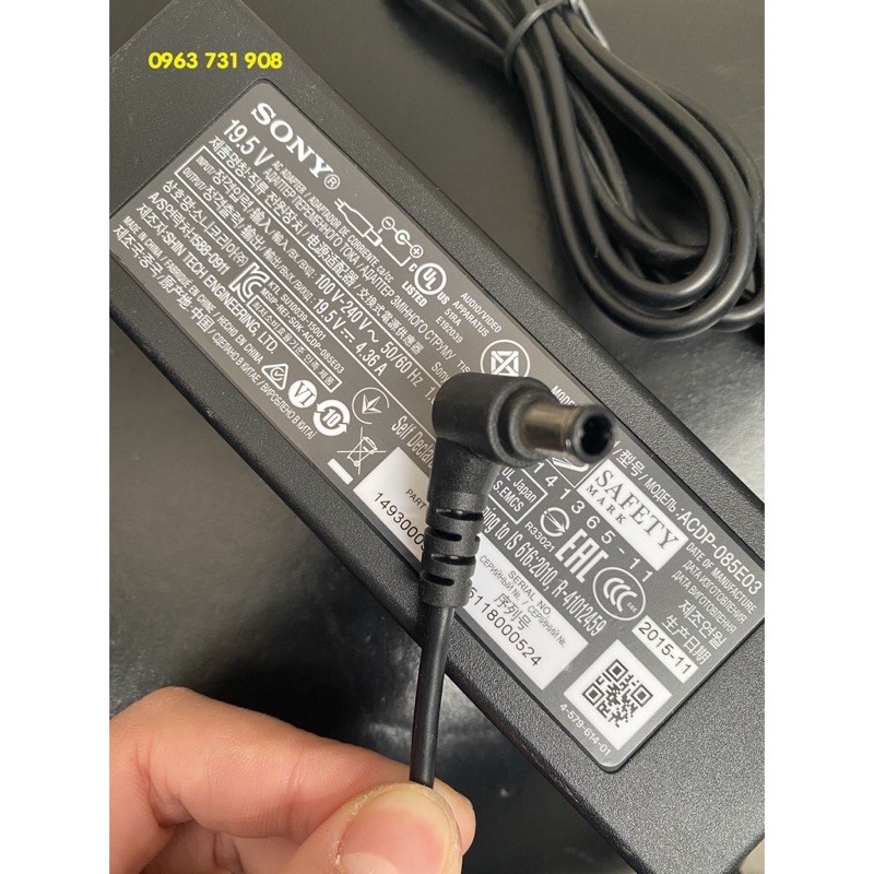 ADAPTOR- NGUỒN TIVI SONY 19.5V 4.36A CHÍNH HÃNG