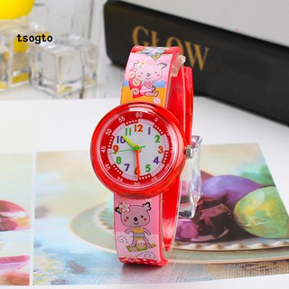 Đồng hồ hoạt hình dây đeo silicon cho bé