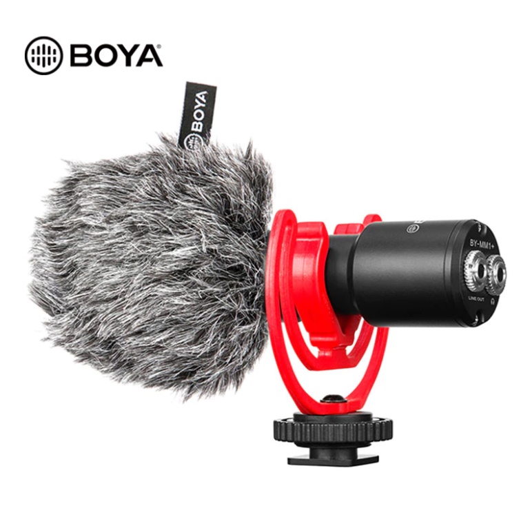 BOYA BY-MM1+ - Micro thu âm cổng 3.5mm dành cho Điện thoại và Máy ảnh