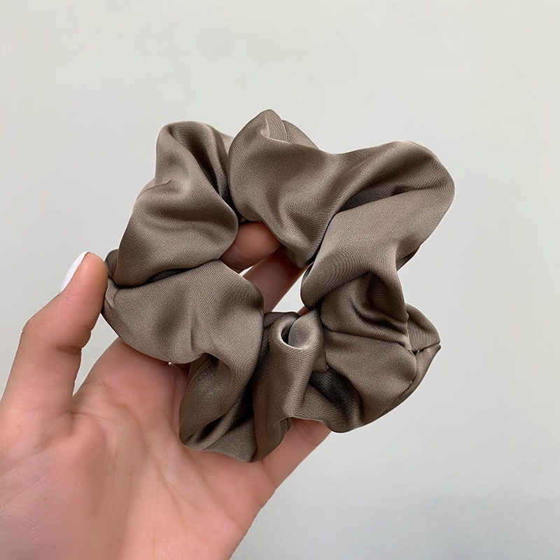 Dây Buộc Tóc satin Màu Sắc Tối Chất Lượng Cao Cho Nữ