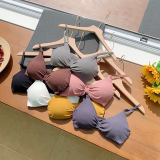 ÁO NGỰC BRA COTTON NƠ EVABRA FREE SIZE MỚI CÂN NẶNG PHÙ HỢP 40-55KG CHẤT LIỆU COTTON THẤM HÚT A002