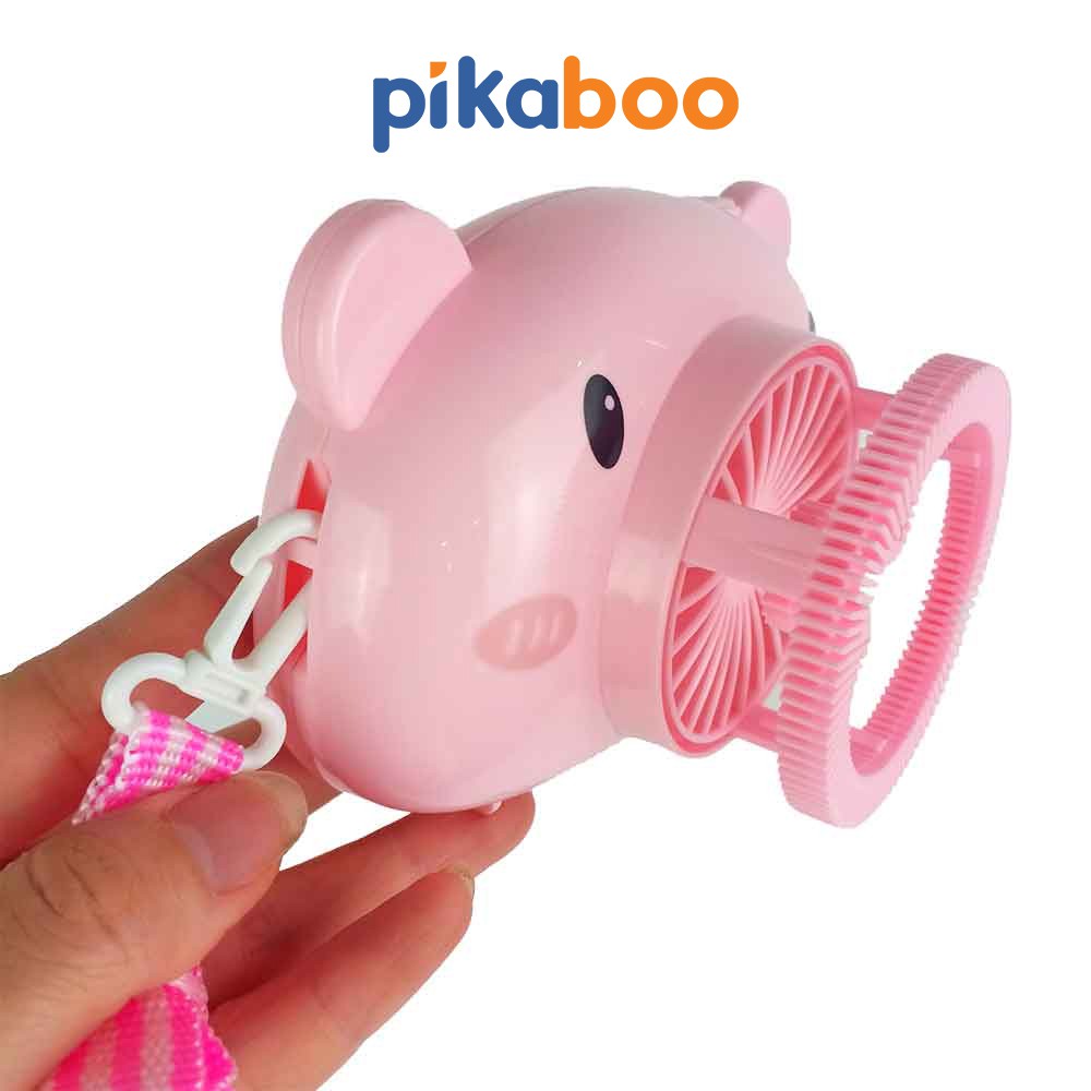 Máy ảnh thổi bong bóng xà phòng tự động Pikaboo cao cấp thiết kế sạc pin kèm dây đeo, làm từ nhựa ABS an toàn cho bé