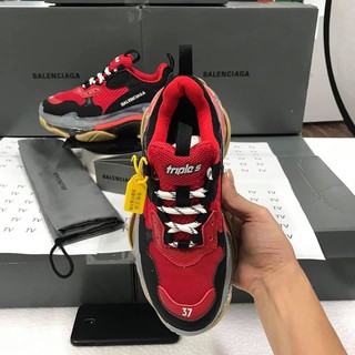 [ FULL BOX ] Giày Balen Đế hơi Cao Cấp Đỏ Đen
