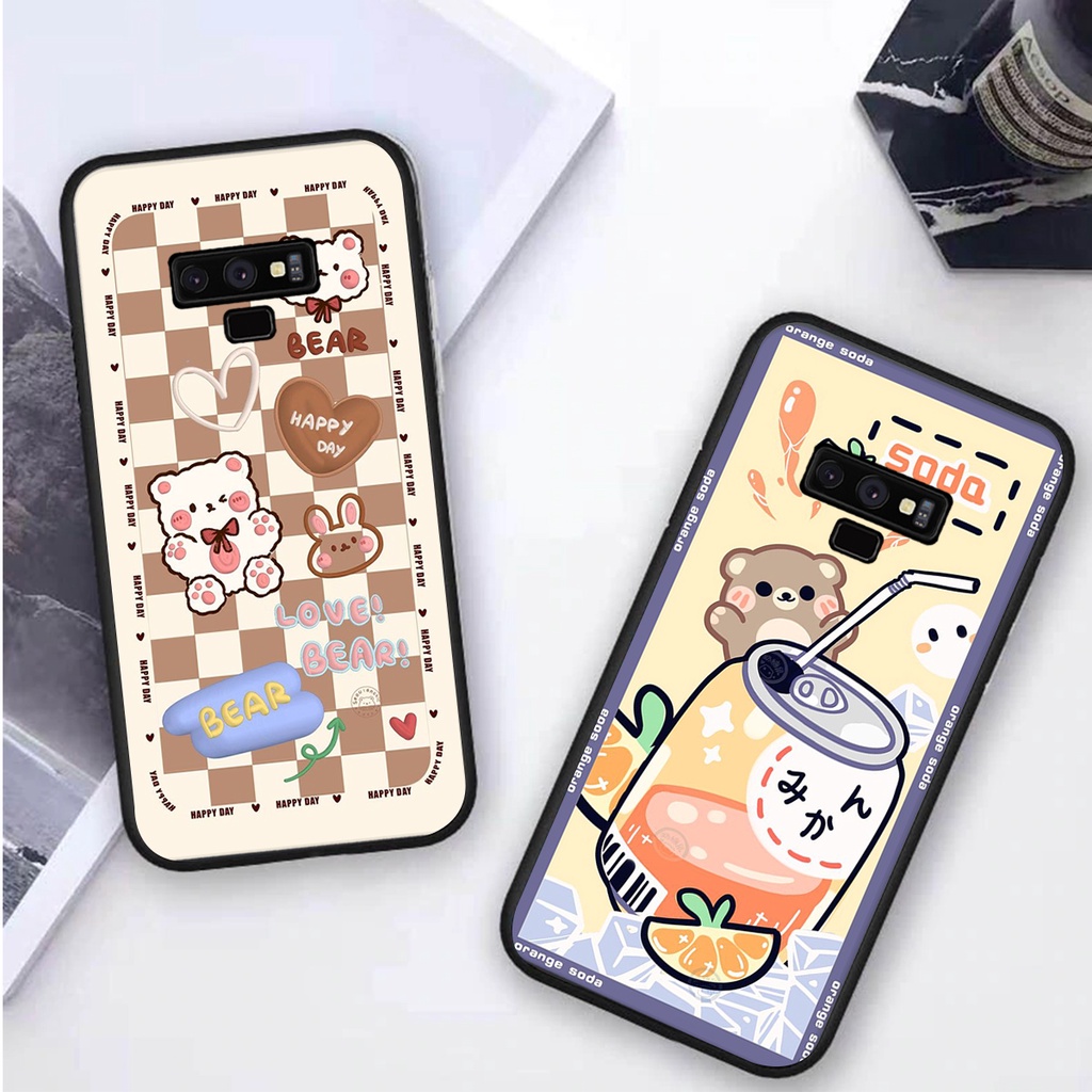 Ốp lưng Samsung NOTE 9 in hình 3D GẤU cute be@r, soda, happy day cực hot ,thời thượng