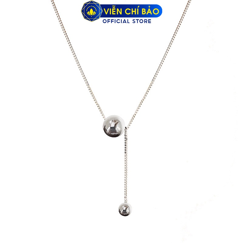 Dây chuyền bi tròn chất liệu bạc Thái 925 thời trang phụ kiện trang sức Viễn Chí Bảo D000093