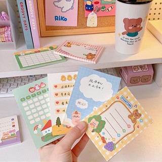 Set 50 tờ giấy note cheers hình gấu dễ thương