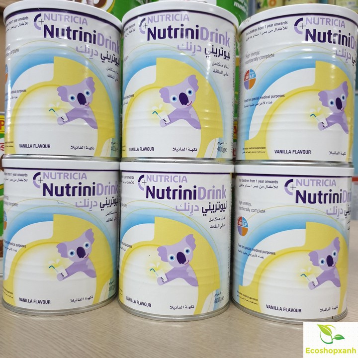 [Mã 267FMCGSALE giảm 8% đơn 500K] Sữa bột NutriniDrink Vani 400g (Nutrini Drink) Date mới
