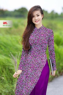 Vải áo dài hoa nhí
