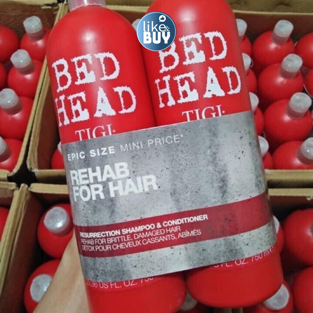 Dầu gội TIGI BED HEAD ĐỎ &amp; TÍM, dầu cặp dưỡng mượt tóc 750ml - hàng nhập khẩu Mỹ