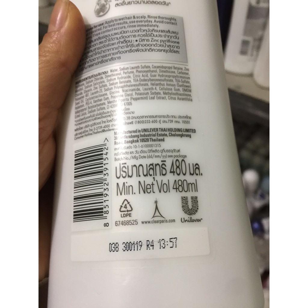 Dầu Gội Clear 400ml Thailand