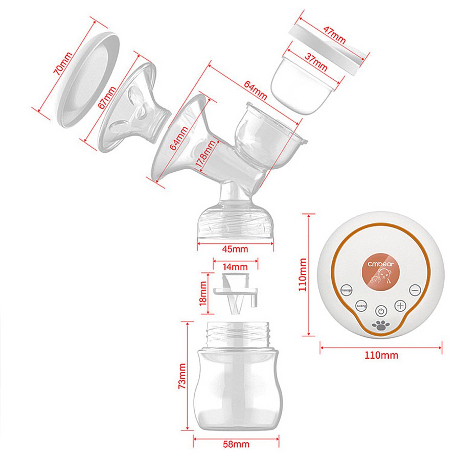 Máy hút sữa CMBEAR cao cấp - Máy hút sữa cầm tay thông minh cho mẹ - Máy hút sữa mẹ tiện lợi, an toàn - CMB01
