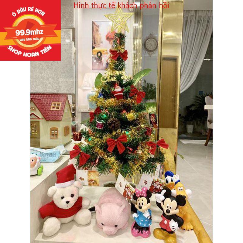 Cây Thông Noel Mini Trang Trí Giáng Sinh 60CM Đầy Đủ Phụ Kiện, Trang Trí Để Bàn, Phòng Khách, Kệ Tivi Rất Đẹp