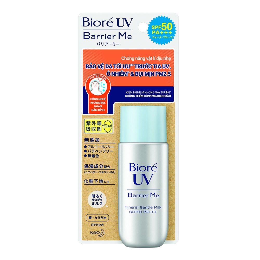 Bioré UV Barrier Me Sữa Chống Nắng Dịu Nhẹ SPF50 PA+++ 50ml