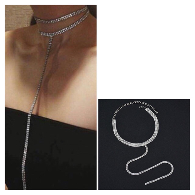 Choker đá loại 1 đeo đc 2 kiểu