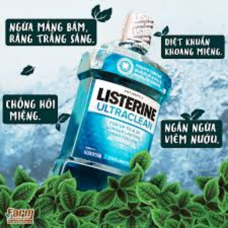 Nước xúc miệng Listerine chai 1,5L của Mỹ