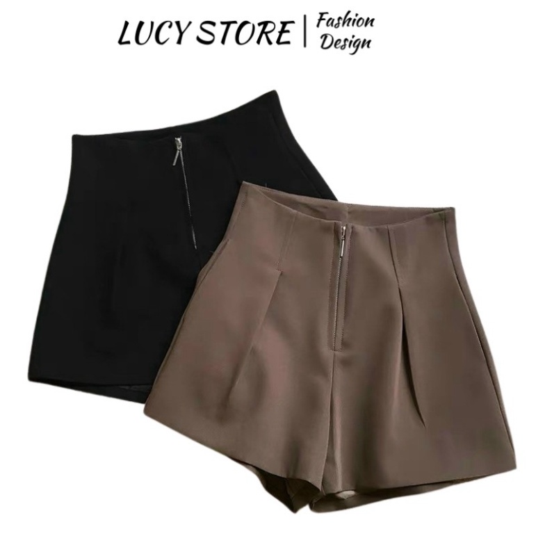 Quần Short Cạp Cao Khóa Trước Hottrend Lucy Store MS38
