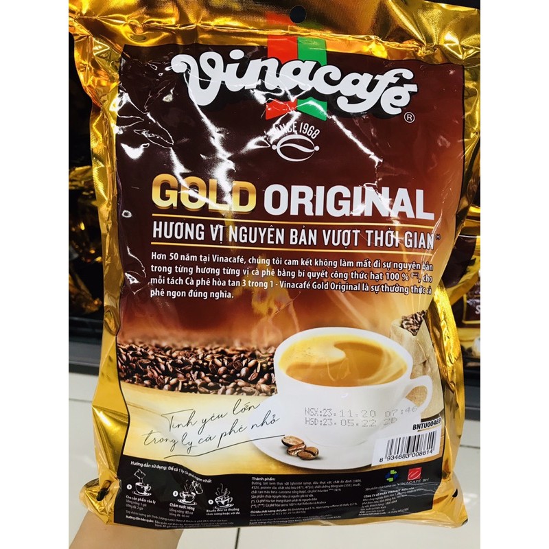 Cà phê Vinacafe 3in1 Gold Original 480g T20 date mới