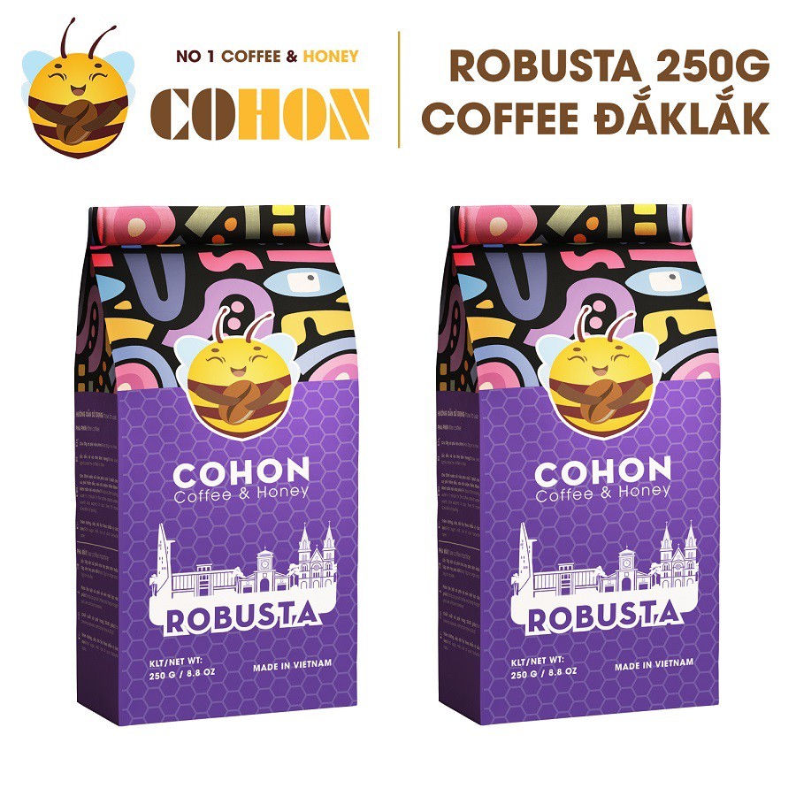 Cà phê Robusta thương hiệu COFFEE &amp; HONEY 250G cafe Tây Nguyên