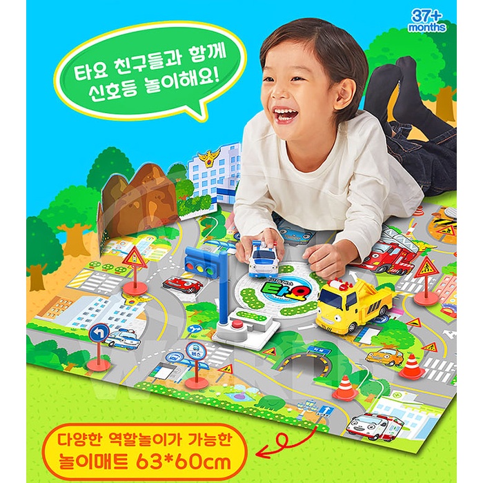 ★Little Bus Tayo★ Đèn giao thông trên sân chơi thành phố với đồ chơi xe hơi dành cho trẻ em, Pat , Toto