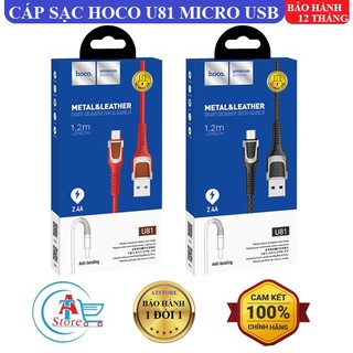 Cáp sạc nhanh microusb hoco u81 jazz 1,2m chính hãng - cáp sạc android