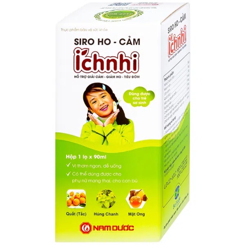 Siro Ho Cảm Ích Nhi Nam Dược Giải Cảm Giảm Ho Tiêu Đờm Bổ Phế (90ml)