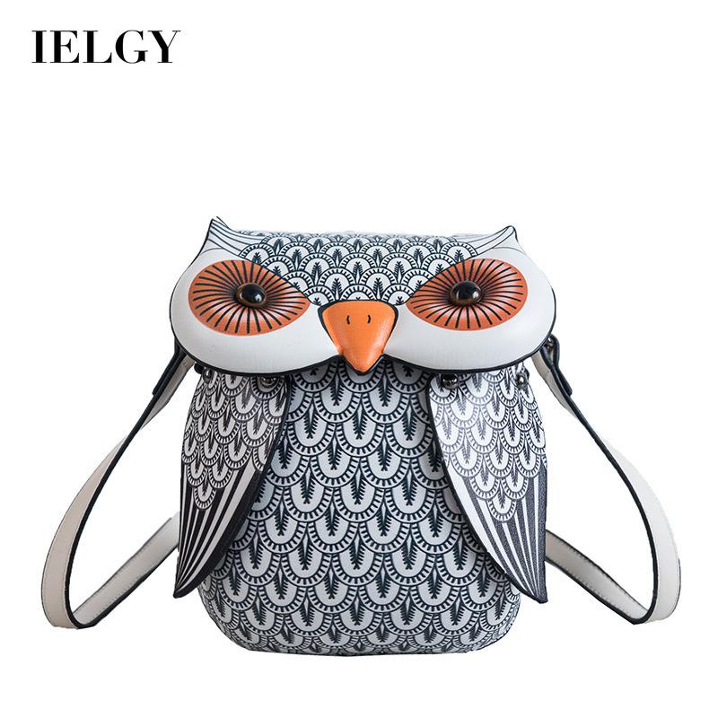 Túi IELGY đeo vai họa tiết hoạt hình phong cách cổ điển thời trang cho nữ