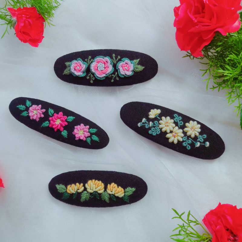 Kẹp tóc thêu tay handmade