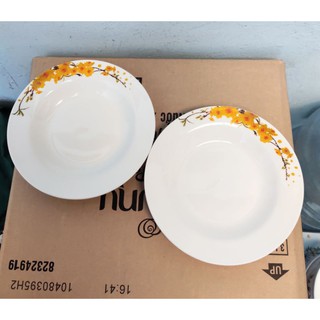 Combo 2 dĩa sứ opal 20cm hình vỏ sò